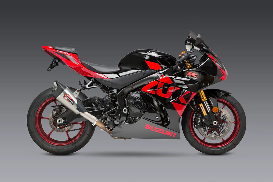 Yoshimura - GSX-R1000 17-27 AT2 Stainless Slip-On Exhaust, w/ Stainless Muffler
