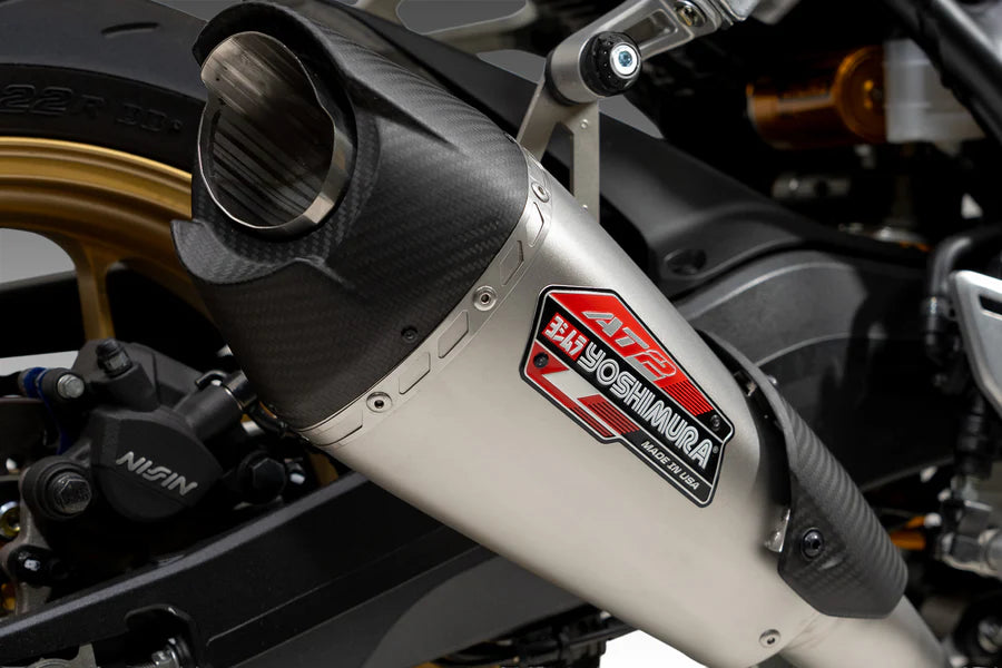 Yoshimura - CB1000 25-26 AT2 Stainless Slip-On Exhaust, w/ Stainless Muffler