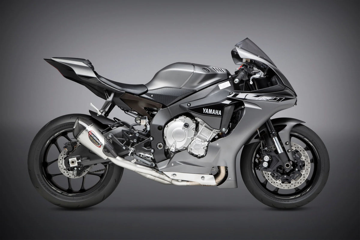 Yoshimura - YZF-R1/M/S 15+ Race ALPHA T Stainless 3/4 Exhaust, w/ Stainless Muffler