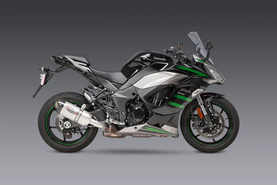 NINJA 1000SX 20-24 / NINJA 1100SX 2025 ALPHA Stainless Slip-On Exhaust, w/ Stainless Muffler