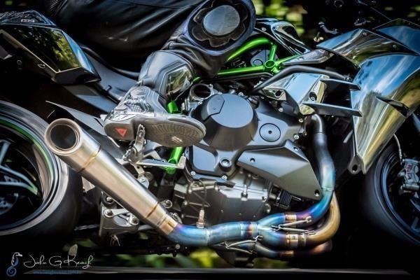 Kawasaki Ninja H2 & H2R Vandemon Brushed Titanium Exhaust System