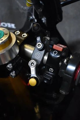 Racetorx Black Single button switch for clutch and brake clamps (As used by HM Quickshifter) RTX233