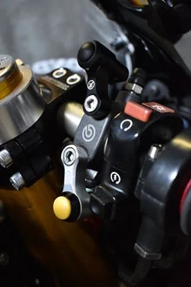 Racetorx Black Single button switch for clutch and brake clamps (As used by HM Quickshifter) RTX233