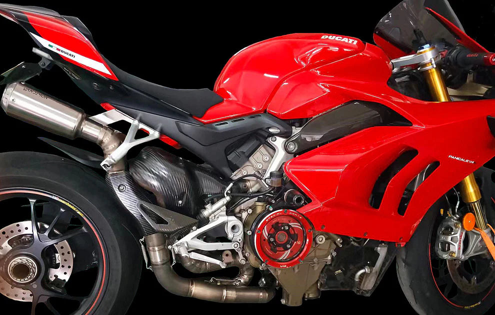 Vandemon Performance Ducati Panigale y Streetfighter V4 de titanio de montaje alto 3/4 Slip-On 2023-en adelante
