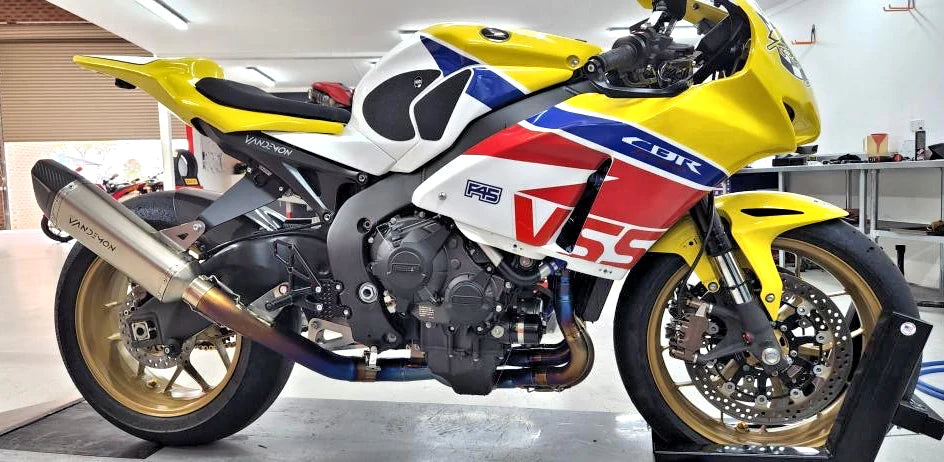 Sistema de escape de titanio Vandemon Performance para Honda CBR1000RR y SP/SP2 (2017-2024)