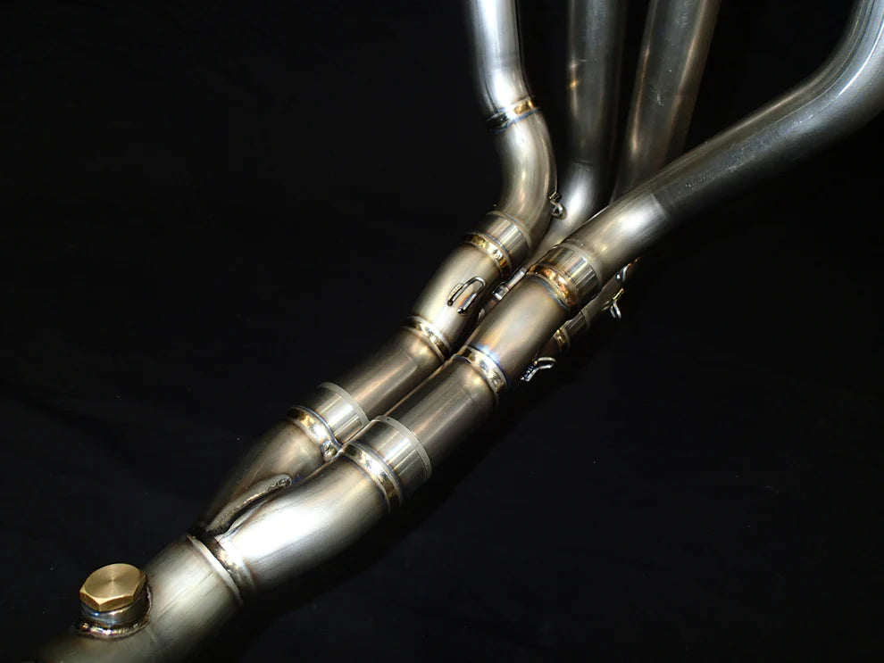 Escape de titanio y silenciador de fibra de carbono Vandemon Performance para Kawasaki ZX10R y ZX10RR (2011-2024)