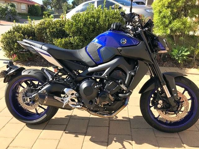 Escape de titanio y silenciador de fibra de carbono Vandemon Performance para Yamaha MT09 FZ09 XSR900 (2014-2020)