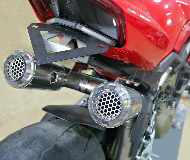 Vandemon Performance Ducati Panigale y Streetfighter V4 de titanio de montaje alto 3/4 Slip-On 2018-2022