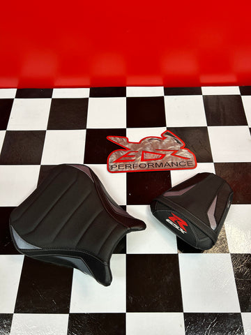 2017-24 Suzuki GSXR 1000 OEM Seat Pillion Driver Rear w/ Custom Tappezzeria Italia High Grip Cover