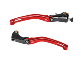 Bonamici Aprilia RSV4 Folding Levers (2009+) (Black/Red) Set