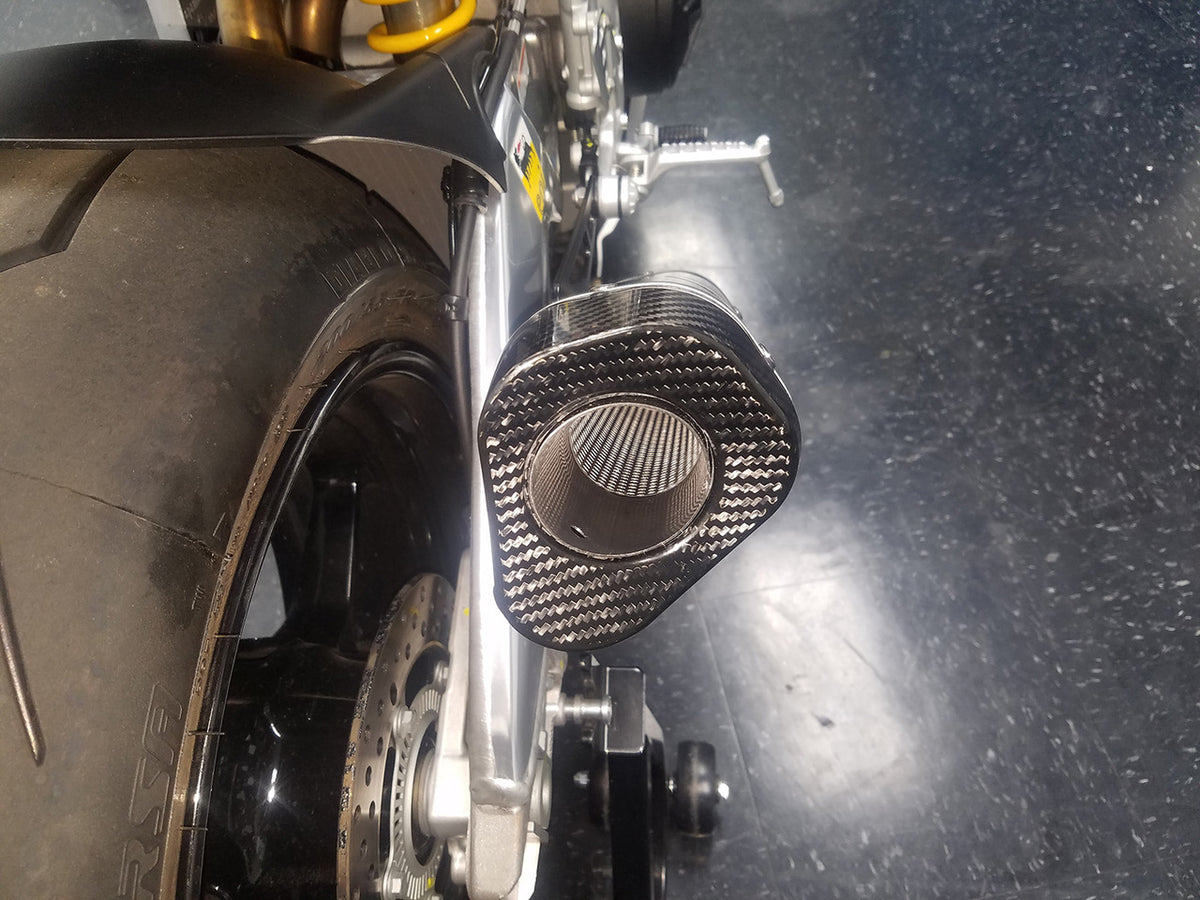 Escape de titanio con eliminador de catalizador para Aprilia RSV4 de Graves Motorsports
