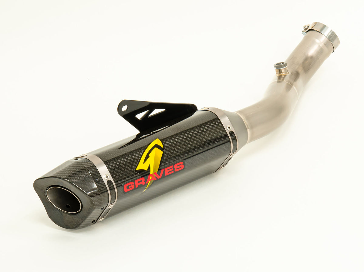 Sistema de escape de carbono con eliminador de catalizador de fábrica Aprilia RSV4 19-20