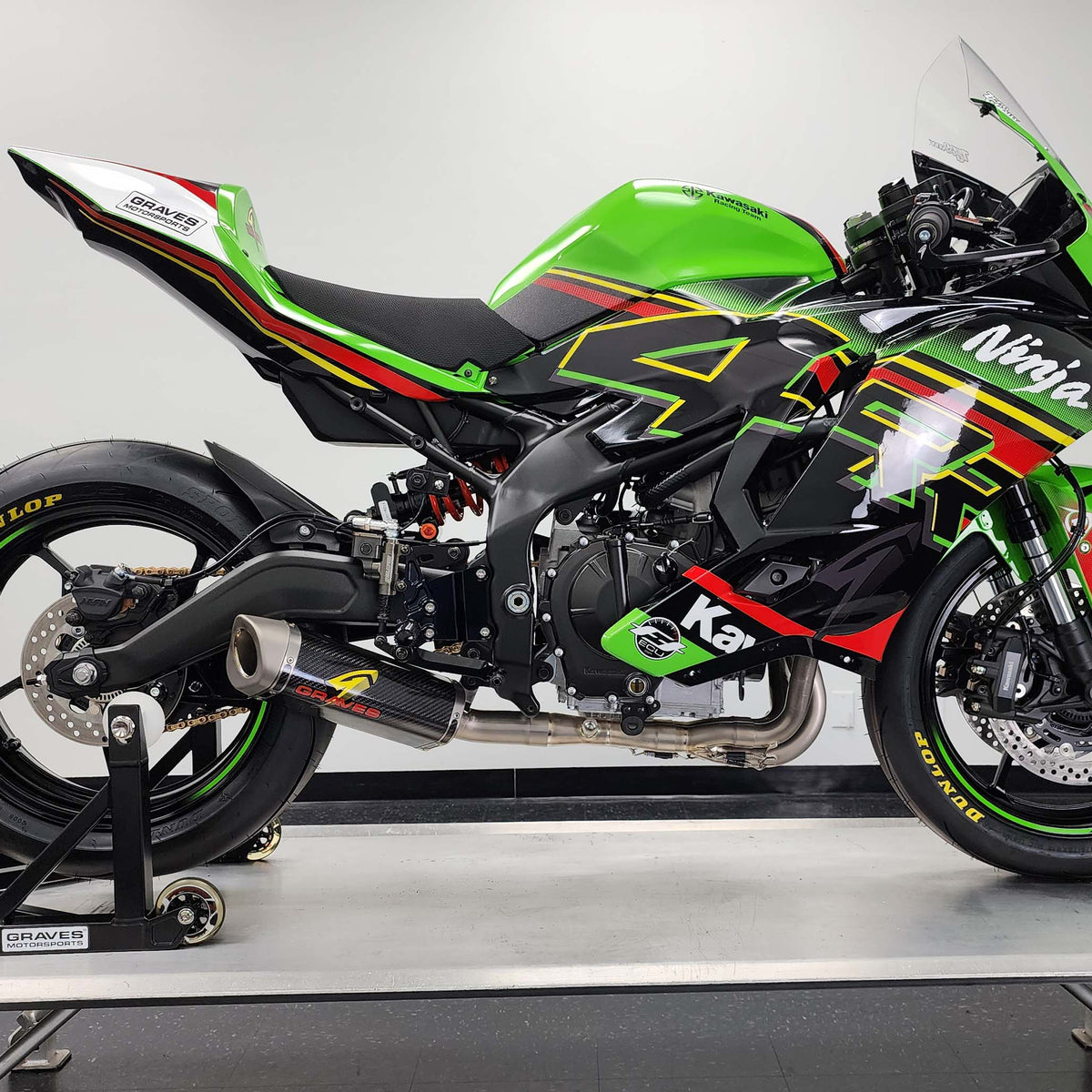 Sistema de escape completo Kawasaki WORKS ZX-4RR Carbon LOW MOUNT