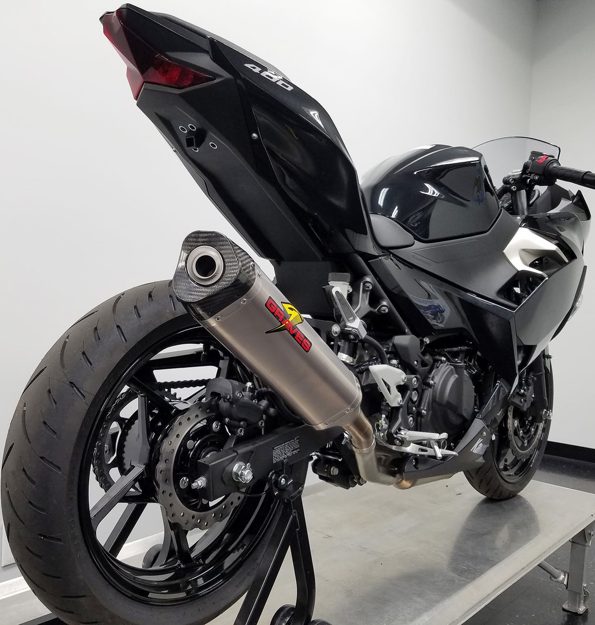 Escape deslizante Cat Back de titanio para Kawasaki Ninja EX400