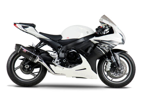 GSX-R600/750 11-26 Race R-77 Stainless Full Exhaust, w/ Carbon Fiber Muffler