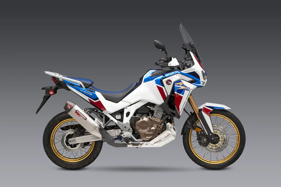 Africa Twin 20-26 RS-12 Stainless Slip-On Exhaust, w/ Stainless Muffler