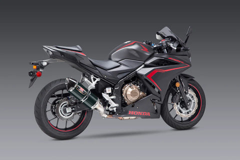 CBR500R 16-25 R-77 Stainless Slip-On Exhaust, w/ Carbon Fiber Muffler