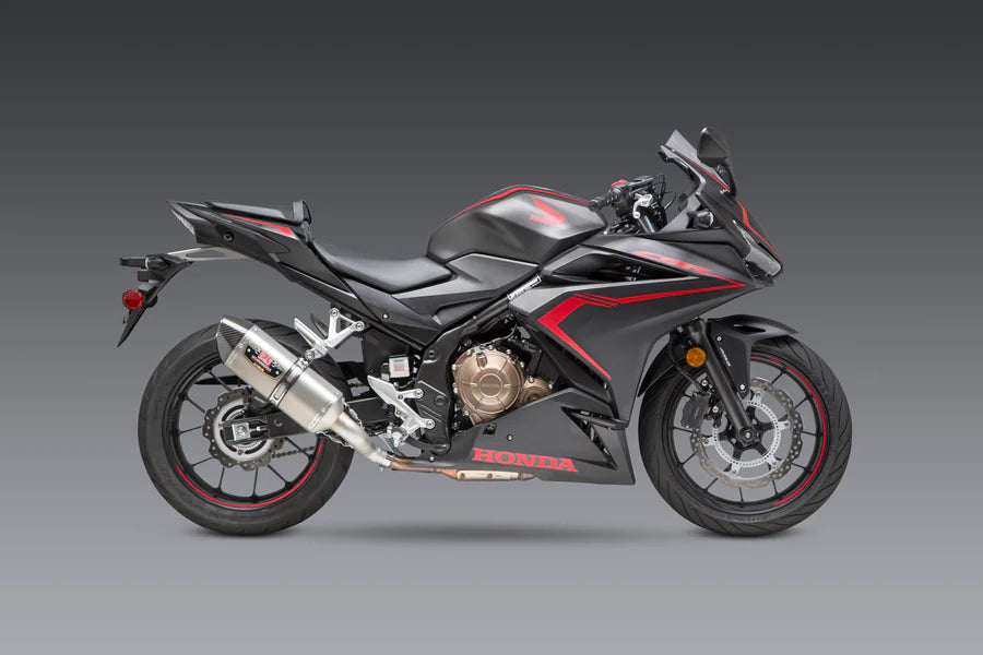 CBR500R 16+ R-77 Stainless Slip-On Exhaust, w/ Stainless Muffler