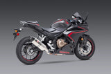CBR500R 16-25 R-77 Stainless Slip-On Exhaust, w/ Stainless Muffler