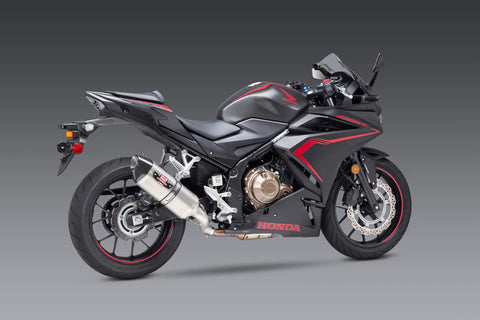 CBR500R 16-25 R-77 Stainless Slip-On Exhaust, w/ Stainless Muffler