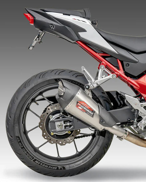 Yoshimura - CB750 25-26 AT2 Stainless Slip-On Exhaust, w/ Stainless Muffler