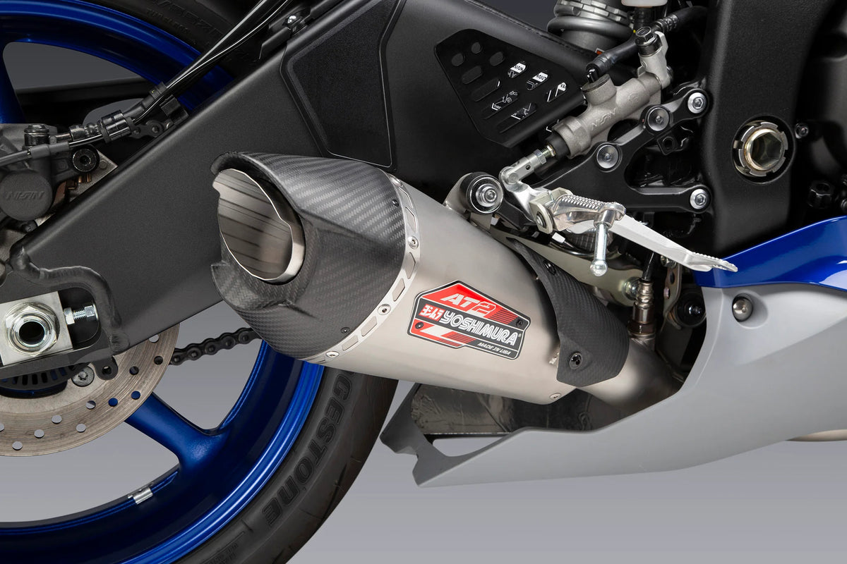 Yoshimura Race AT2 Stainless Full Exhaust, w/ Stainless Muffler - YZF-R6 06-26