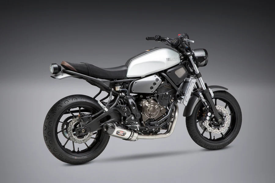 FZ/MT-07 15-26 / XSR700 18-24 / R7 22-26 Race R-77 Stainless Full Exhaust, w/ Stainless Muffler
