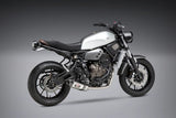 FZ/MT-07 15-26 / XSR700 18-24 / R7 22-26 Race R-77 Stainless Full Exhaust, w/ Stainless Muffler