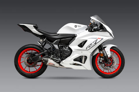 R7 22-26 / MT-07 17-26 Race AT2 Stainless Full Exhaust, w/ Stainless Muffler