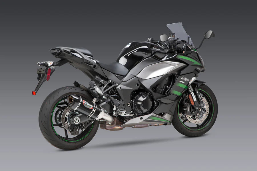 NINJA 1000SX 20-24 / NINJA 1100SX 2025 ALPHA Stainless Slip-On Exhaust, w/ Carbon Fiber Muffler