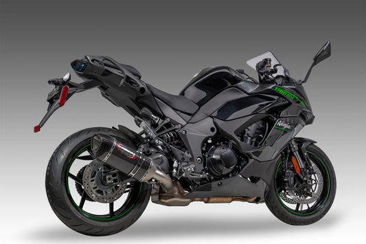 NINJA 1000SX 20-24 / NINJA 1100SX 2025 ALPHA Stainless Slip-On Exhaust, w/ Carbon Fiber Muffler
