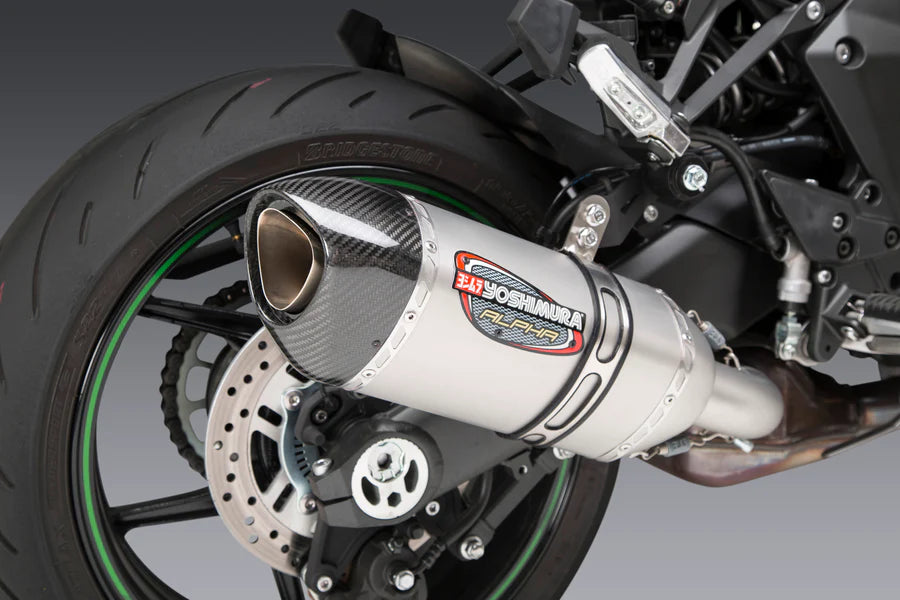 NINJA 1000SX 20-24 / NINJA 1100SX 2025 ALPHA Stainless Slip-On Exhaust, w/ Stainless Muffler