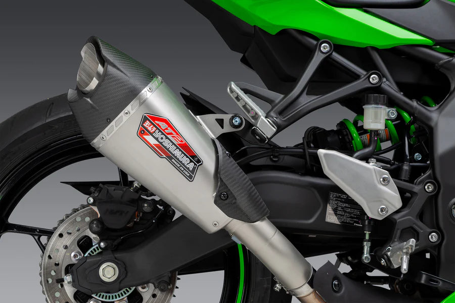 Yoshimura - ZX-4RR 23-26 AT2 Stainless Slip-On Exhaust, w/ Stainless Muffler