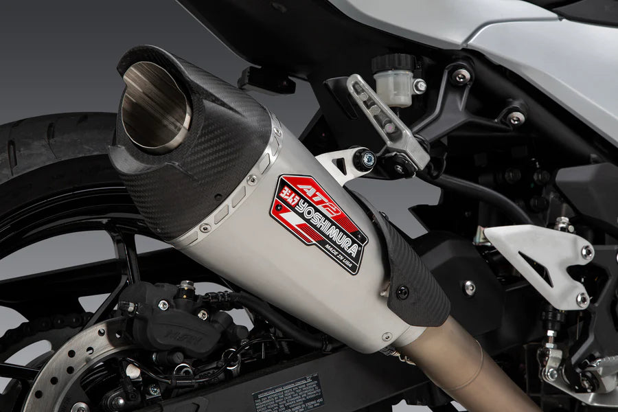 Yoshimura - NINJA 500 / Z500 / NINJA 400 24-26 Race AT2 Stainless Full Exhaust, w/ Stainless Muffler