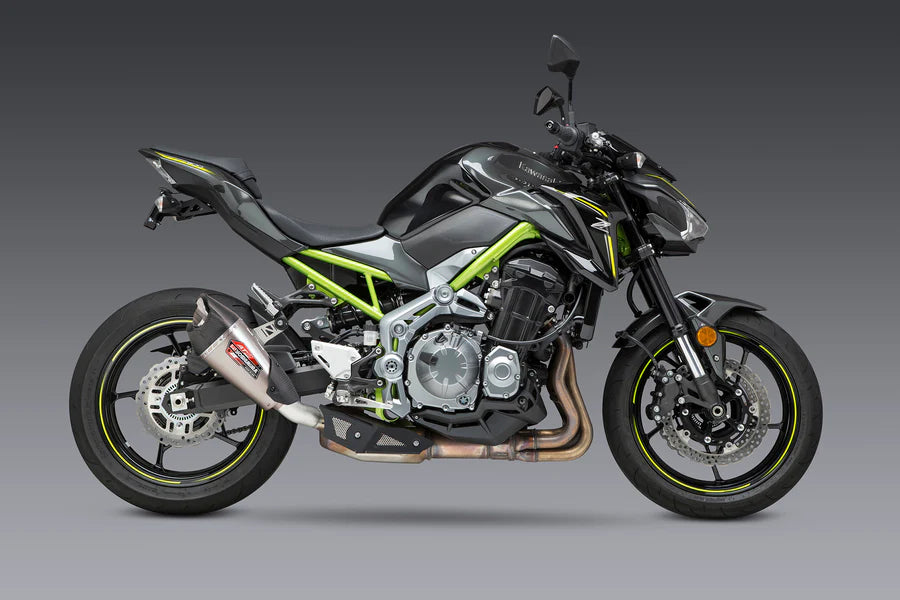 Yoshimura - Z900 17-24 AT2 Stainless Slip-On Exhaust, w/ Stainless Muffler