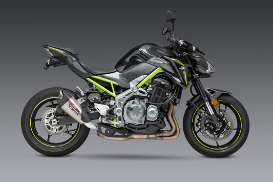 Yoshimura - Z900 17-24 AT2 Stainless Slip-On Exhaust, w/ Stainless Muffler