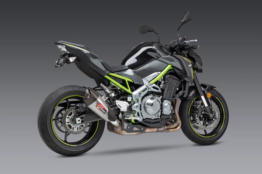 Yoshimura - Z900 17-24 AT2 Stainless Slip-On Exhaust, w/ Stainless Muffler