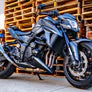 GSR750 2011-16 / GSX-S750 17-23 R-11 Stainless Slip-On Exhaust, w/ Stainless Muffler