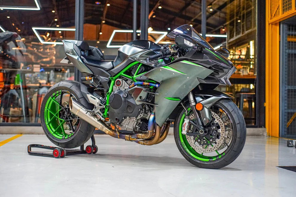 Kawasaki Ninja H2 & H2R Vandemon Brushed Titanium Exhaust System