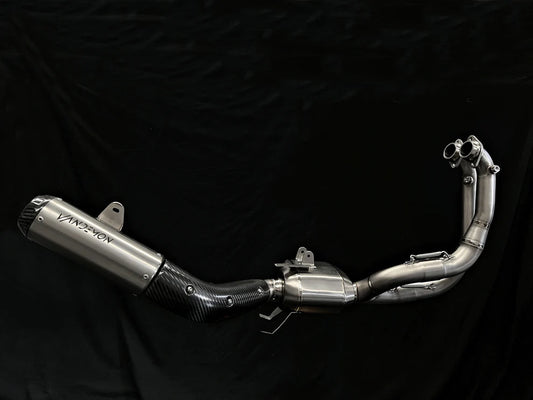 Sistema de escape Vandemon Performance de titanio para Aprilia RS 660 y Tuono 660 (2021-2024)
