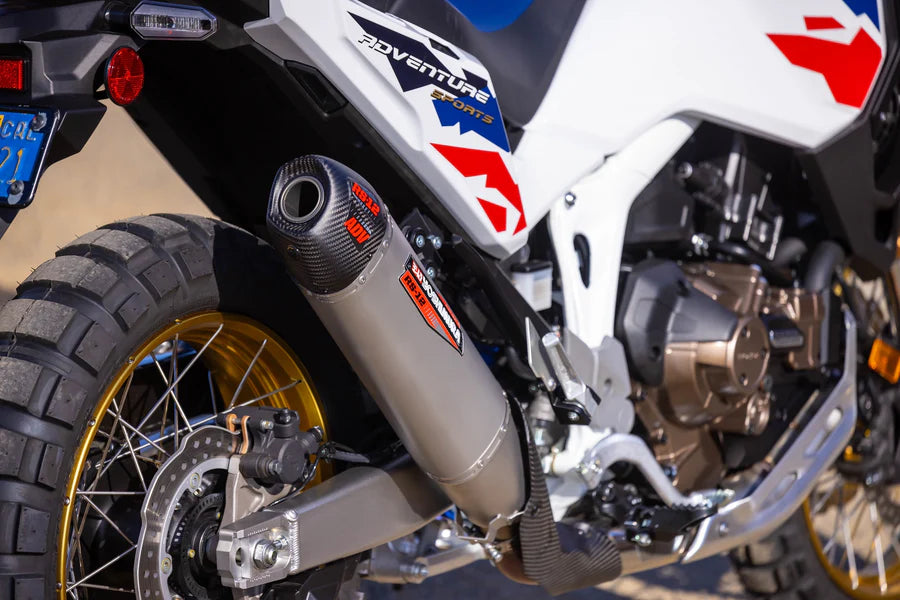 Africa Twin 20-26 RS-12 Stainless Slip-On Exhaust, w/ Stainless Muffler