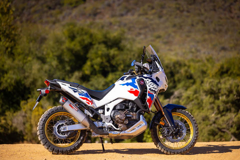 Africa Twin 20-26 RS-12 Stainless Slip-On Exhaust, w/ Stainless Muffler