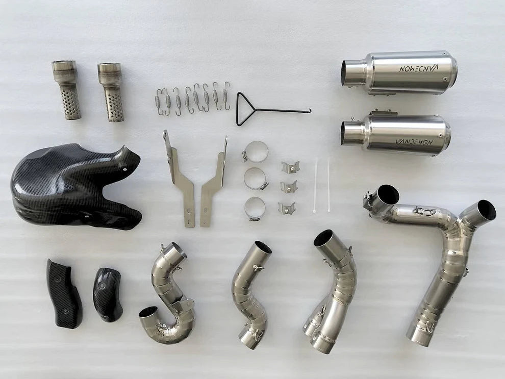 Vandemon Performance Ducati Panigale y Streetfighter V4 de titanio de montaje alto 3/4 Slip-On 2023-en adelante