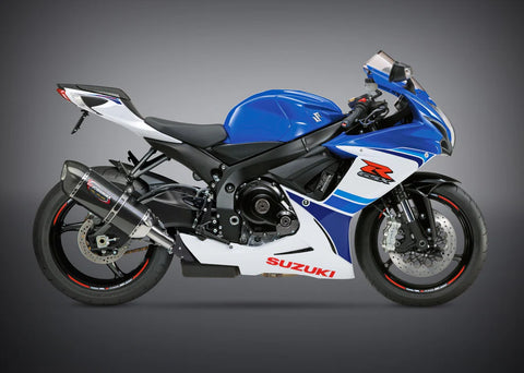 GSX-R600/750 11-26 ALPHA Stainless Slip-On Exhaust, w/ Carbon Fiber Muffler
