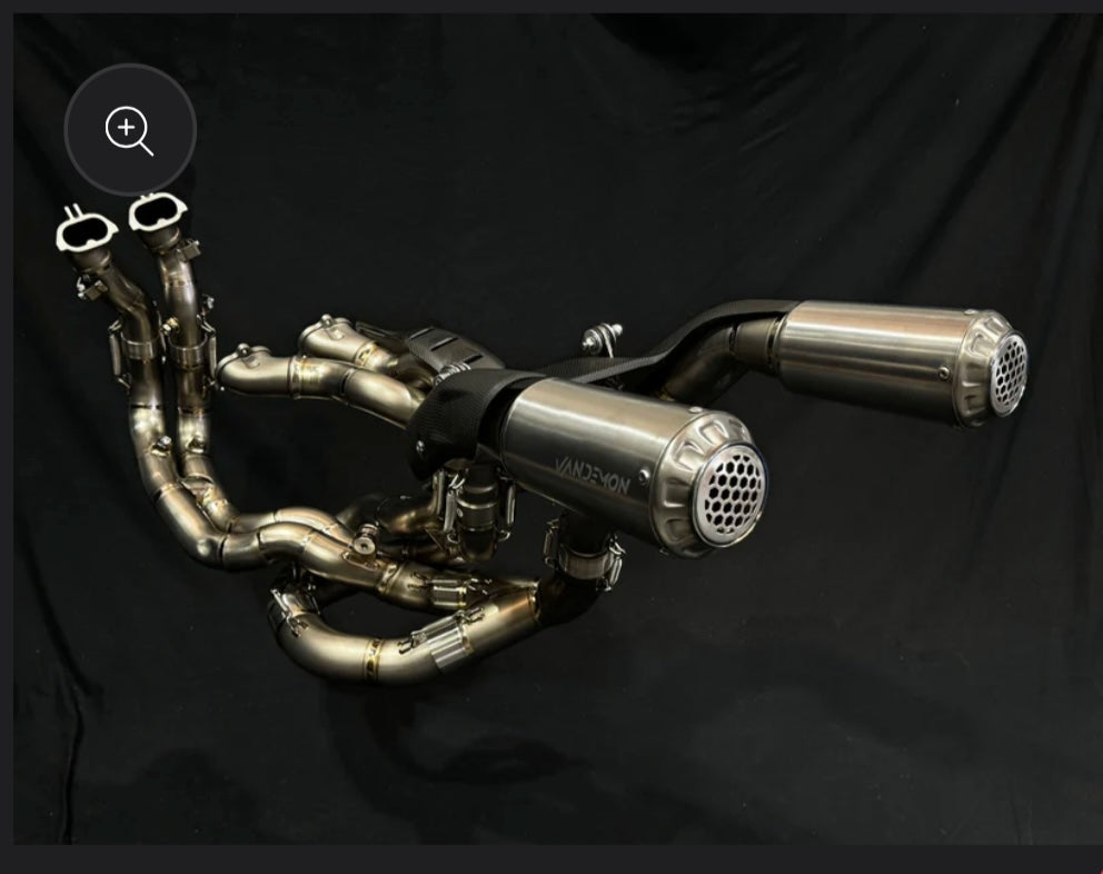 Sistema completo de titanio para Ducati V4 Vandemon, montaje alto para V4R, V4s, V4 Panigale Streetfighter V4 SP SP2 DUCV4PANHMEXHMESA 