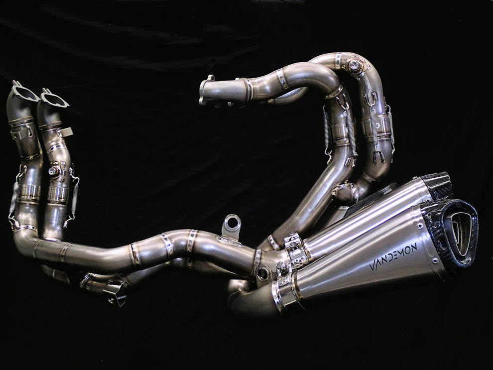 Kit de escape Vandemon Performance para Ducati Panigale V4S y V4R de titanio (2018-20)