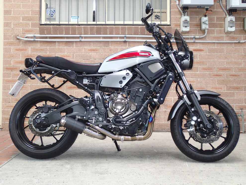 Sistema de escape de titanio Vandemon Performance para Yamaha R7, MT07, FZ07, XSR700, Tracer 700/GT y Tracer 7/GT 