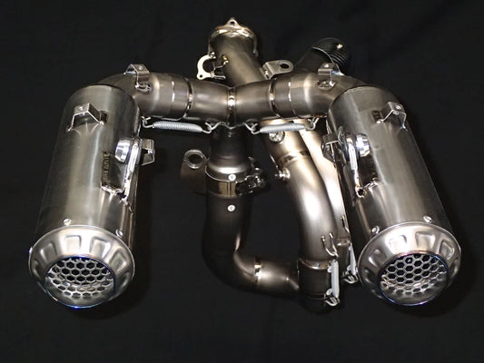 Sistema de escape Vandemon Performance de titanio para Ducati Hypermotard 950 y 950SP (2019-2024)
