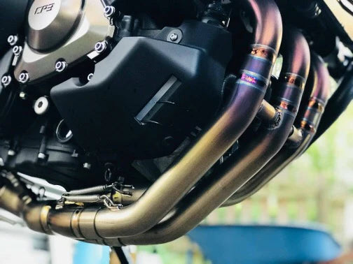 Escape de titanio y silenciador de fibra de carbono Vandemon Performance para Yamaha MT09 FZ09 XSR900 (2014-2020) 
