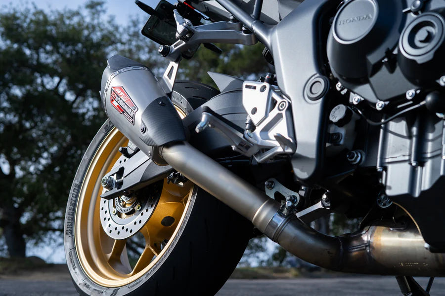 Yoshimura - CB1000 25-26 AT2 Stainless Slip-On Exhaust, w/ Stainless Muffler